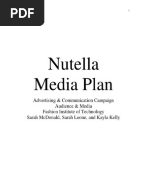 Nutella Media Plan 
