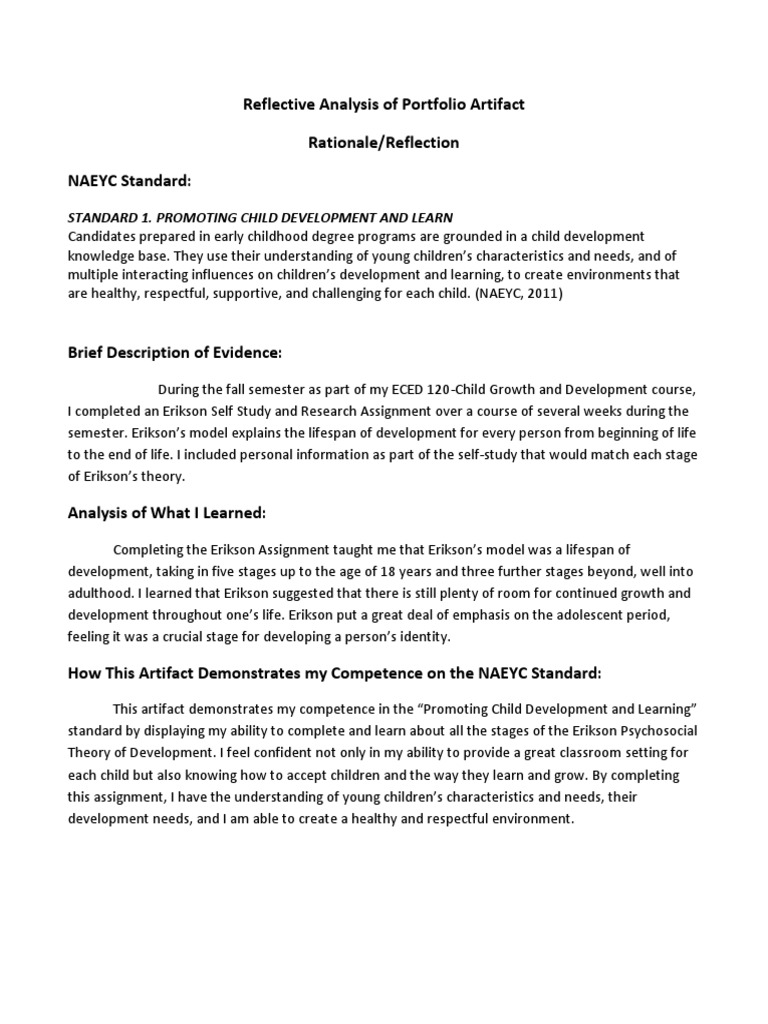 Rationale Reflection Standard 1 | PDF | Science & Mathematics