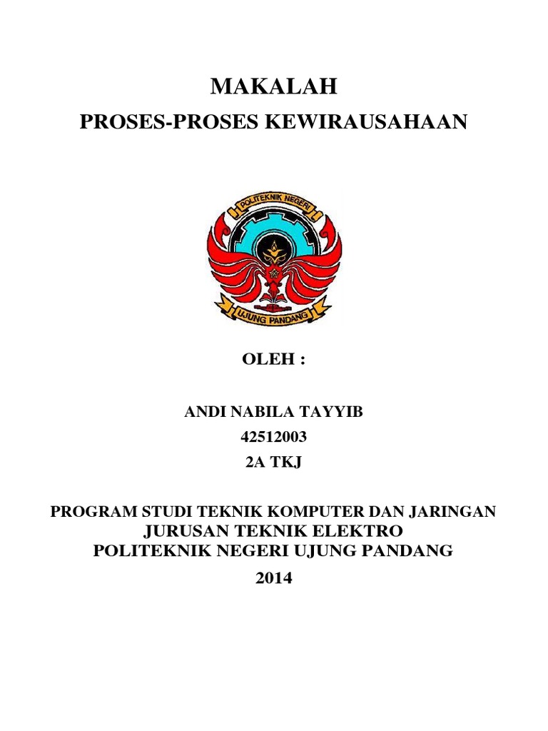 Makalah Proses Kewirausahaan