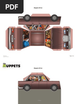 Muppets Car 3d Papercraft 1011