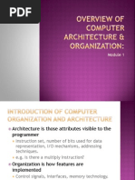 Overview of Computer Architecture & Organization