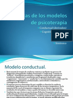 Técnicas de Los Modelos de Psicoterapia