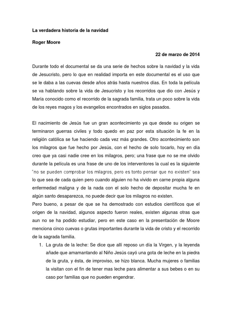 La verdadera historia de la Navidad | PDF | María, madre de Jesús | Navidad