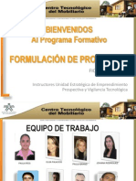 Presentacion Proyecto Formativo Formulac Proyectos Con RSE