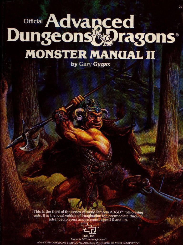 Monster Manual Ii Fantasy Dungeons Dragons