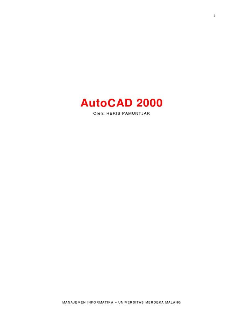 Materi Praktik Autocad 2000 | PDF