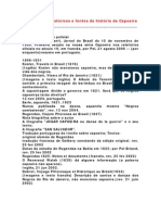 Documentos Históricos e Fontes Da História Da Capoeira