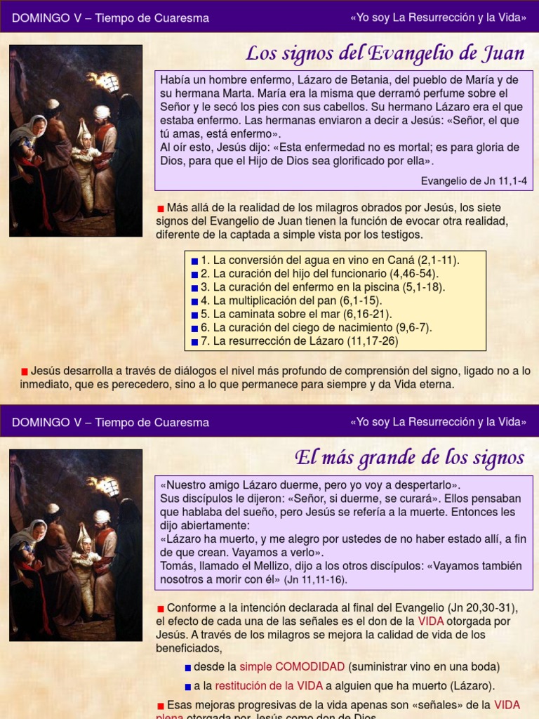 La Resurreccion y La Vida | PDF | La resurrección de Jesús | Lázaro De ...