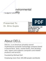 DELL & Environmental Responsibility: Presented To: Dr. Bina Gupta