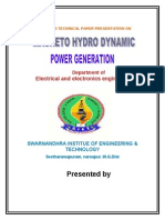 Magneto Hydro Dynamic Power Generation