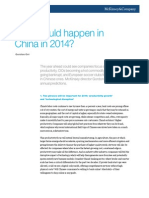 What Could Happen in China in 2014. Mckinsey. Jan2014