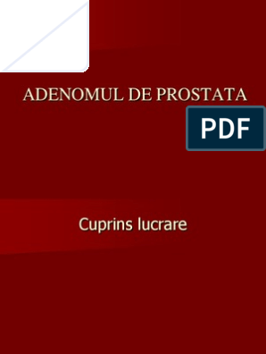 adenom de prostata diagnostic diferential)