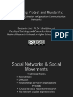 Contrasting Protest and Mundanity: Centralization & Cohesion in Opposition Communication Networks / Б. Линд