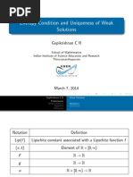 Uniqueness of Weak Solutions For Lax Oleinik Forumla