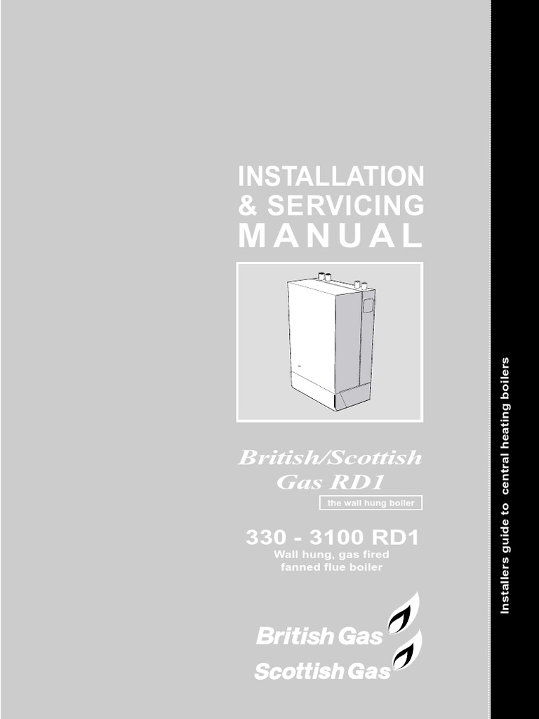 British Gas Boiler RD1-330,340,350,360,370,380,3100 | PDF | Water Heating |  Valve