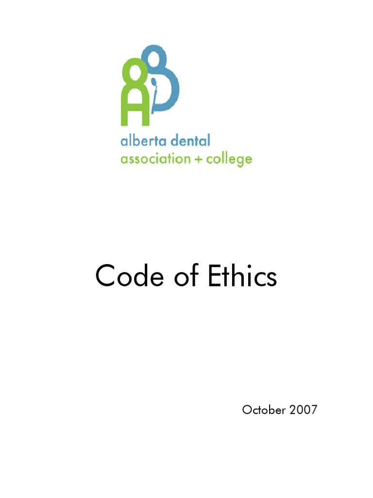 Code of Ethics Dentist Dentistry