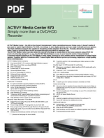 Fujitsu Siemens ACTIVY Media Center 570 DVB