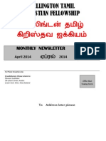 Wellington Tamil Christian Fellowship News - Apr 2014