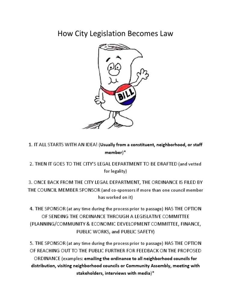 City Legislation Process Explained | PDF | Virtue | Public Sphere