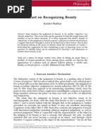 Kant on Reconognizing Beauty (Makkai)