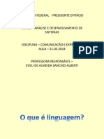 linguagem e comunicação dia 21 03 2014