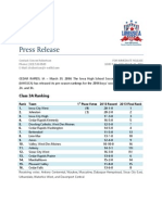 Press Release: Class 3A Ranking