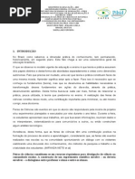 Projeto de planejamento da Feira de Ciências