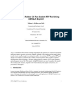 Analysis of a Rubber Oil Pan Gasket RTV Pad Using ABAQUS Explicit