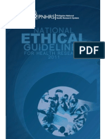 National Ethical Guidelines For Health Research 2011