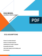 Eoq Model: Economic Order Quantity