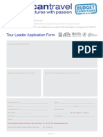 Tour Leader Application Form