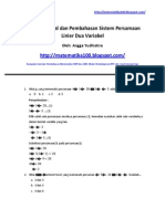 (201111410) Kumpulan Soal Dan Pembahasan Sistem Persamaan Linier Dua Variabel