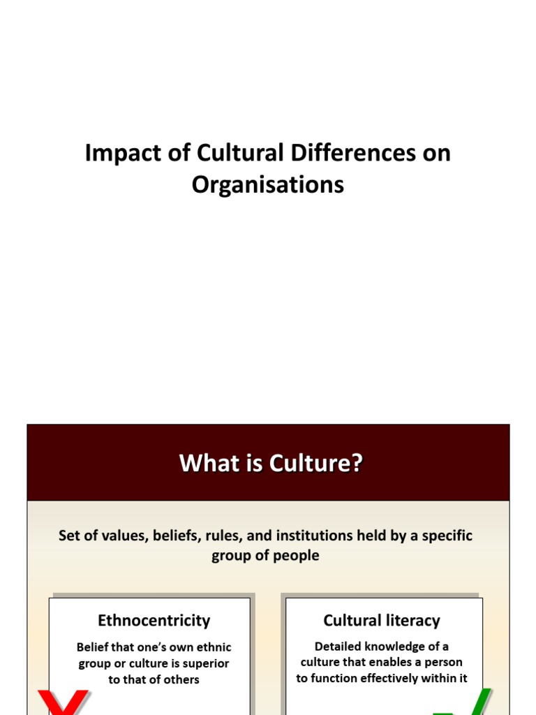 Impact of Cultural Differences On Organisations | PDF | Attitude ...