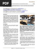 Implementation of Modern Methods of On-Site Testing and Diagnosis