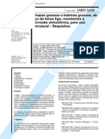 NBR 5008 (Nov 1997) - Chapas Grossas e Bobinas Grossas, de Aço de Baixa Liga, Resistentes À Corrosão Atmosférica, para Uso Estrutural - Requisitos