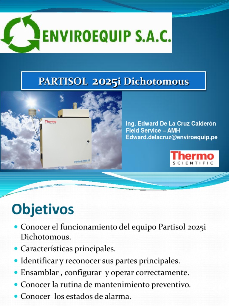 Funcionamiento del Partisol 2025i-D | PDF | Muestreo (Estadísticas ...