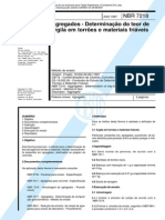 NBR 7218 (Ago 1987) - Agregados - Determinação do teor de argila em torrões e materiais friáveis