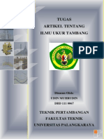 Tugas Artikel Ilmu Ukur Tambang