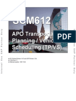 SCM612 - APO Transportation Planning - Vehicle Scheduling (TP-VS)