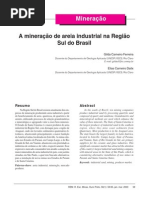 A Mineração de areia industrial na região Sul do Brasil