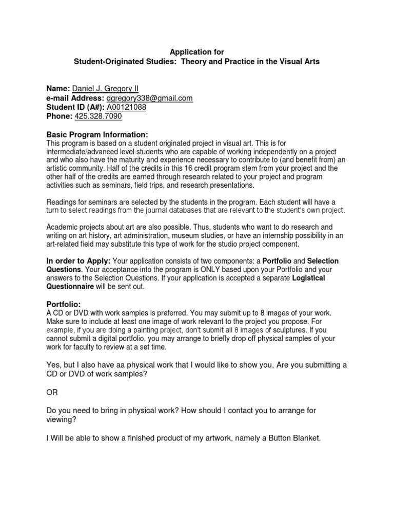 SOS Application 2014 (Button Blanket) | PDF | Internship | Job Hunting