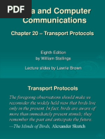 Data and Computer Communications: - Transport Protocols