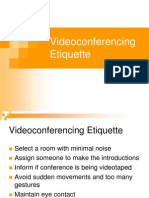 Videoconferencing Etiquette