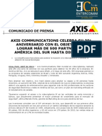 Axis Communications Celebra Su 30° Aniversario