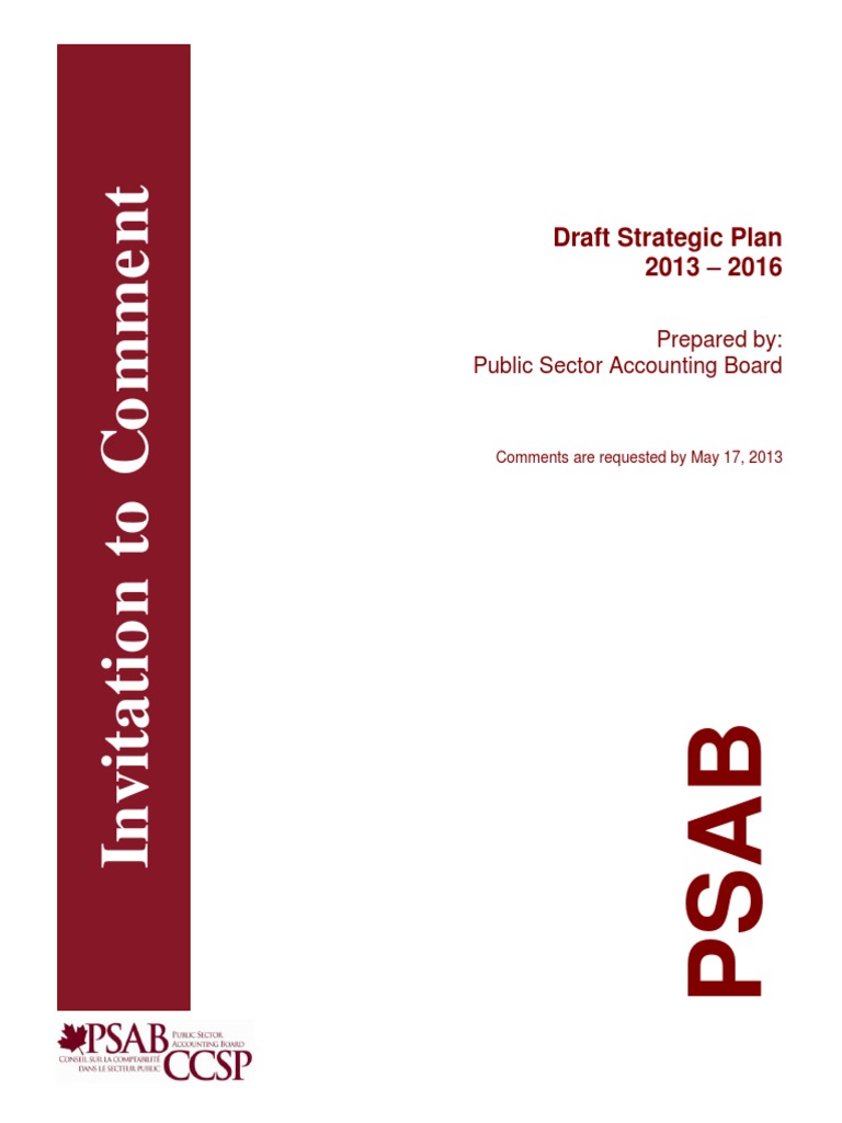 PSAB Draft Strategic Plan 2013-2016 | PDF | Accounting | Strategic ...