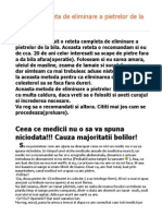 Reteta Completa de Eliminare A Pietrelor de La Bila