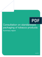 TONIC Summary of Responses to Consultation - Standardised Packaging Tobacco