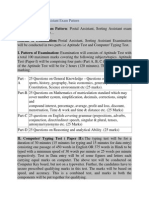 Postal and Sorting Assistant Exam Pattern