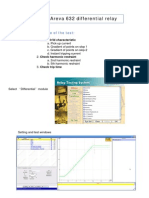 Test Areva 632 differential relay Ir/Id characteristic