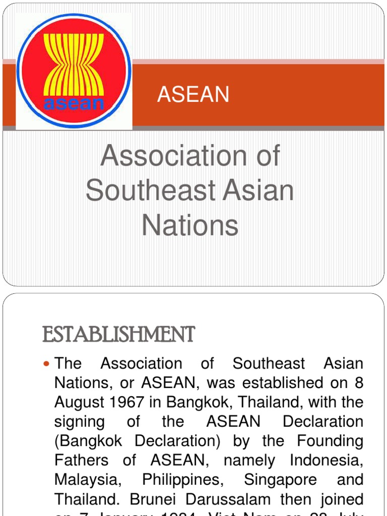Asean: Association of Southeast Asian Nations | PDF | Asean Free Trade ...